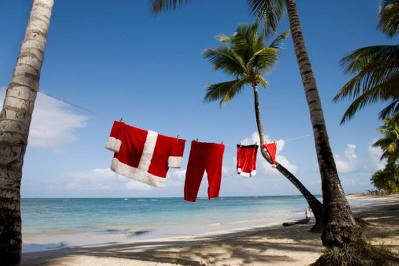 Santa Suit on Clothesline