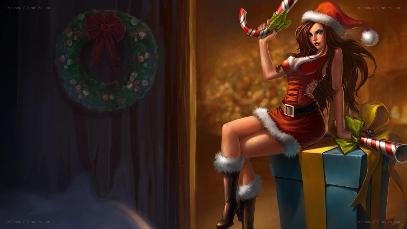 Santa-themed character art