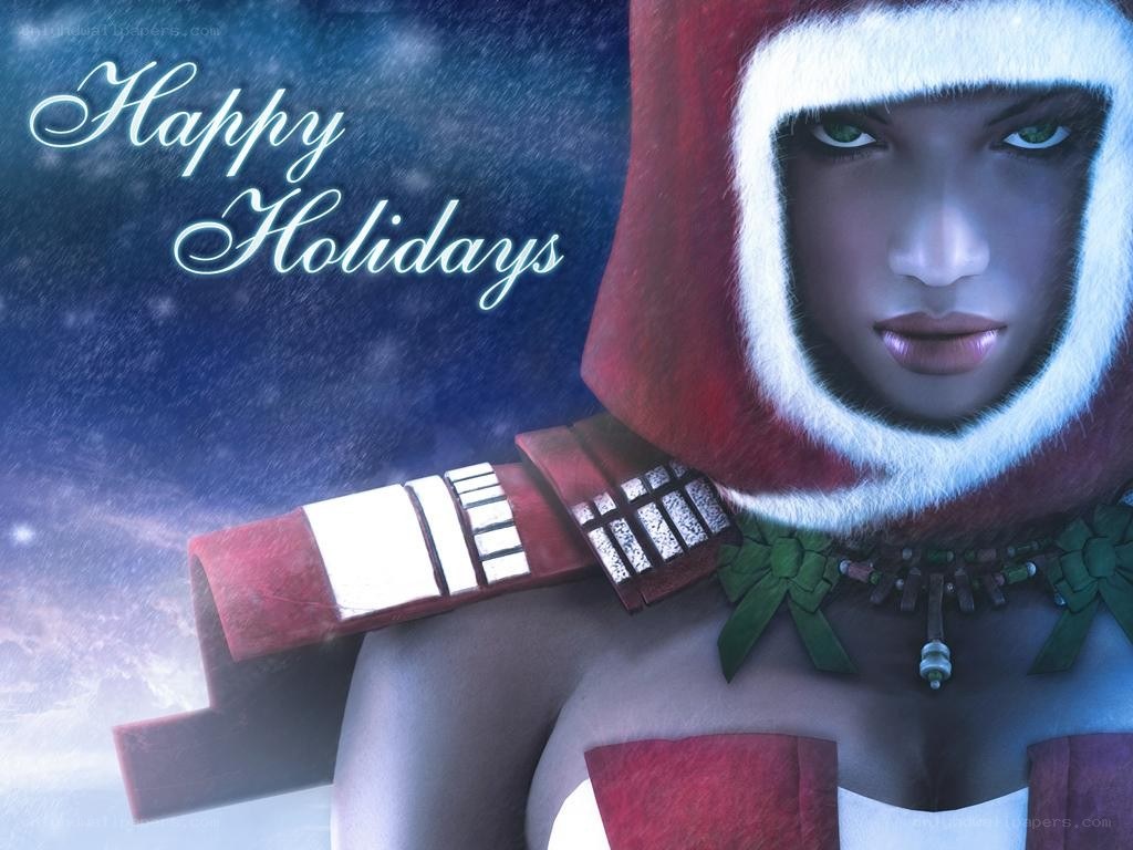 Santa-themed fantasy character
