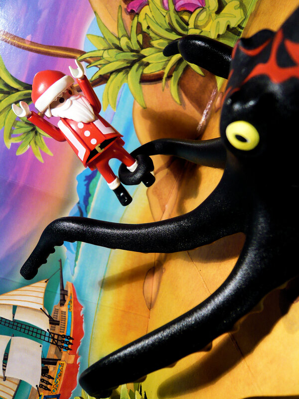 Santa vs. giant octopus