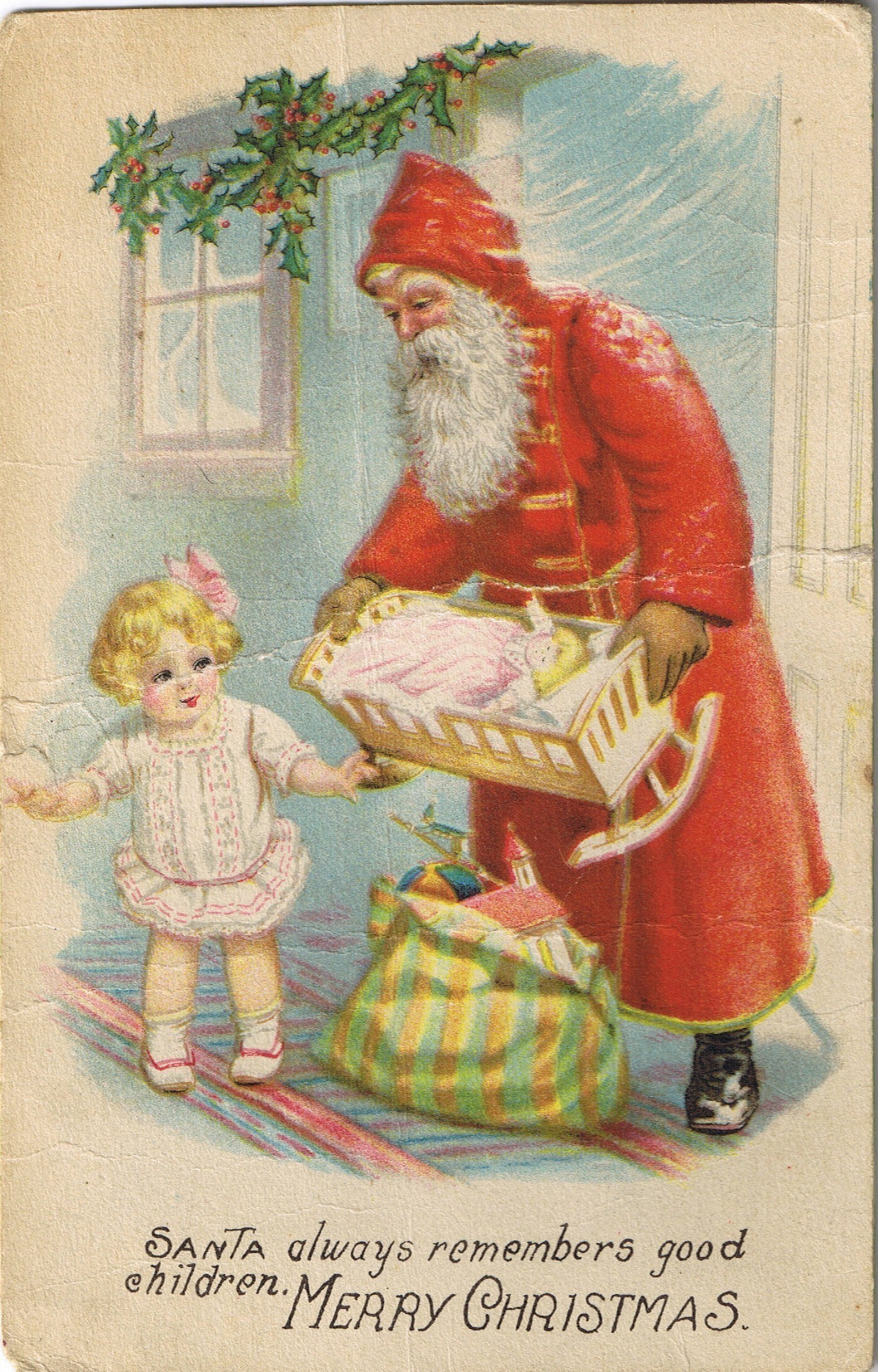 Santa with baby and child