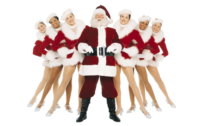 Santa with dancers