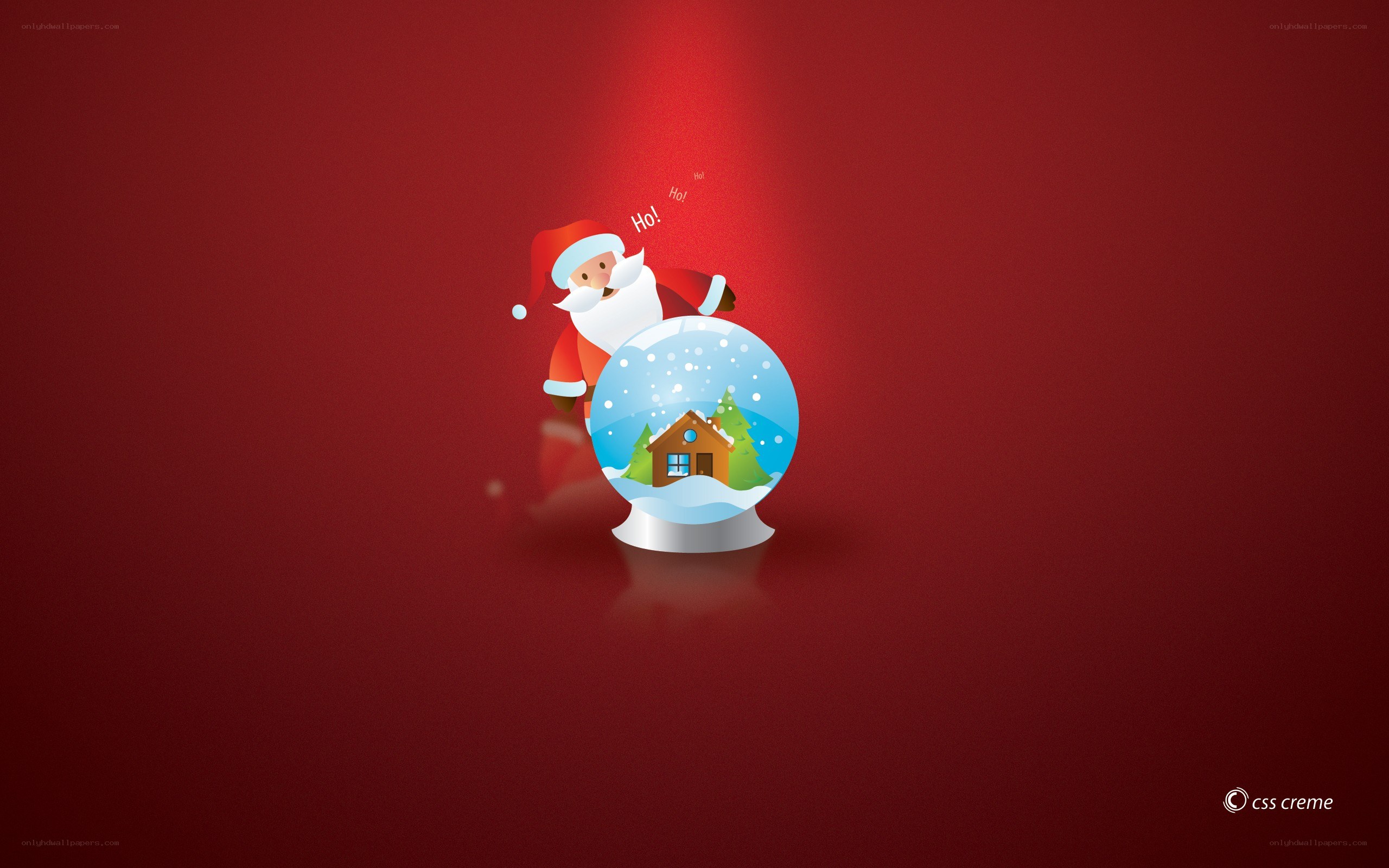 Santa with snow globe