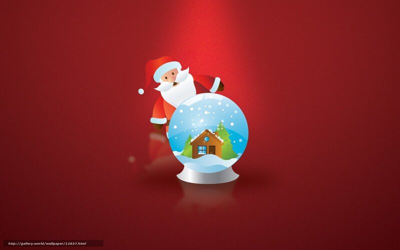 Santa with snow globe