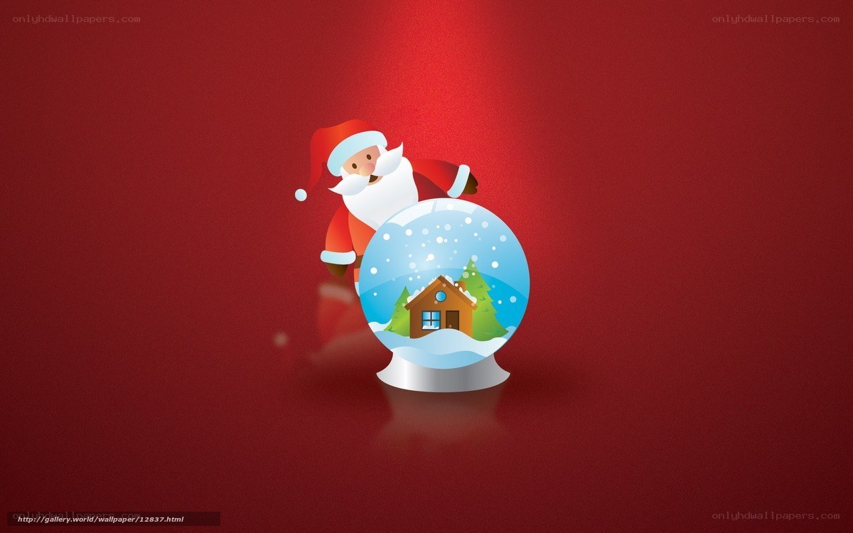 Santa with snow globe