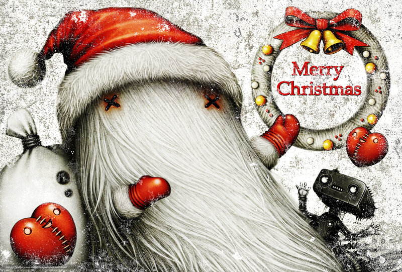 Santa with stitched face