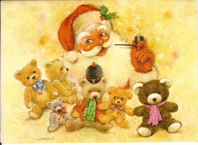 Santa with teddy bears