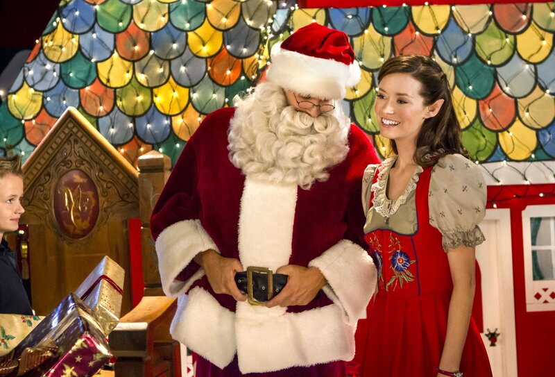 Santa with woman and boy
