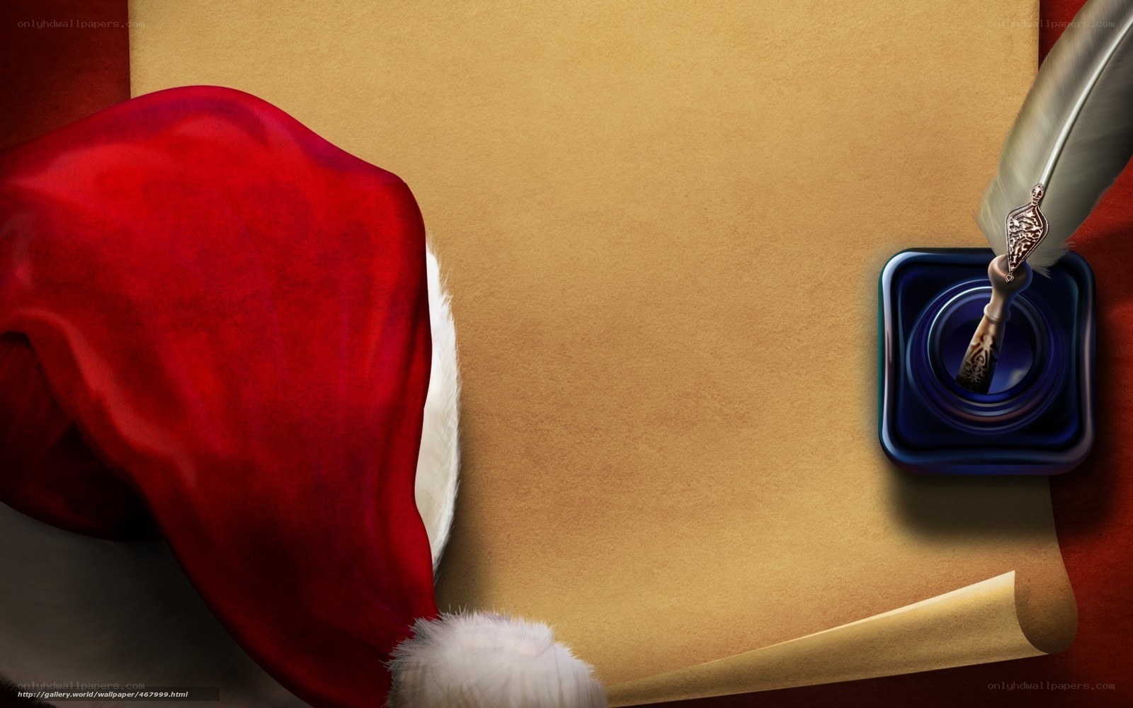 Santa writing a letter
