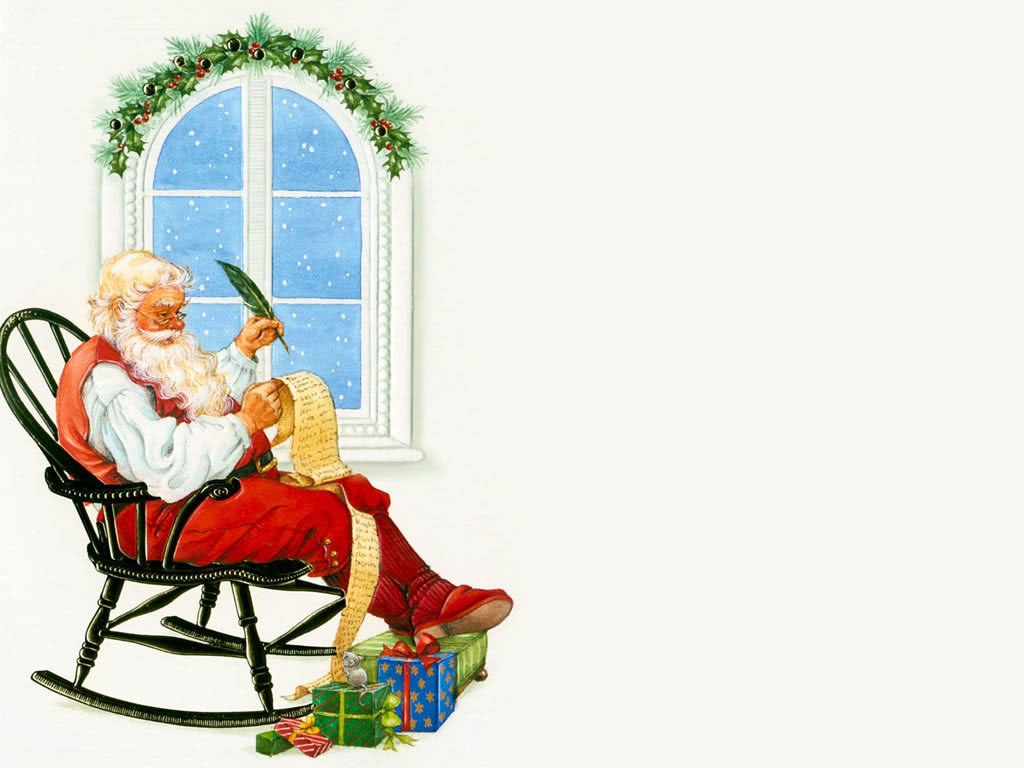 Santa writing his list