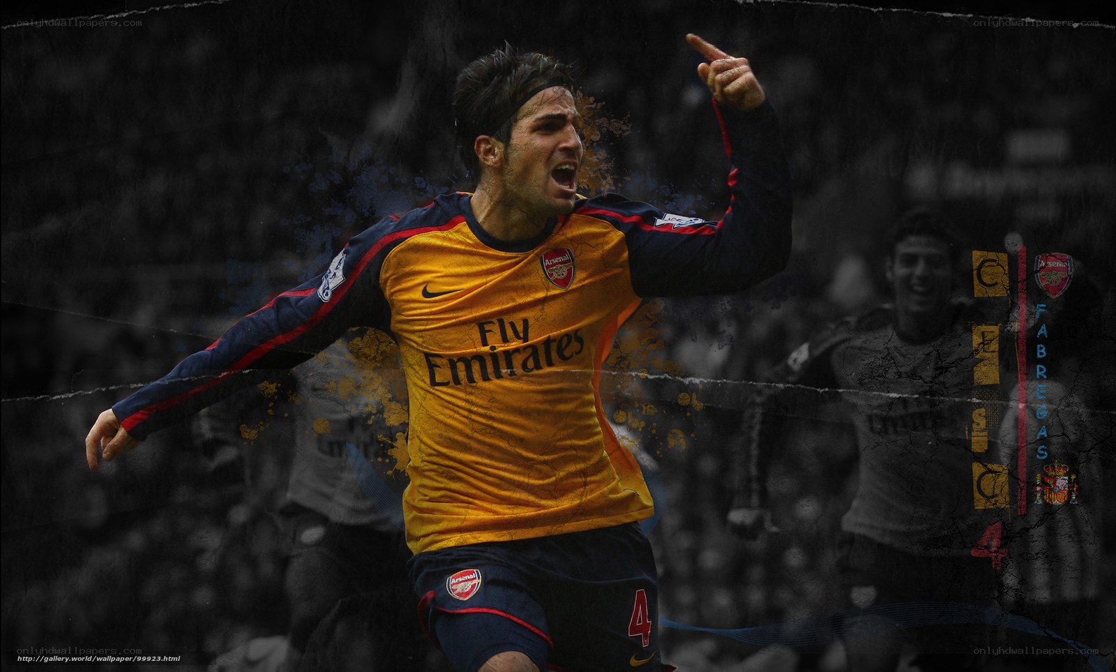 Santi Cazorla celebrating goal