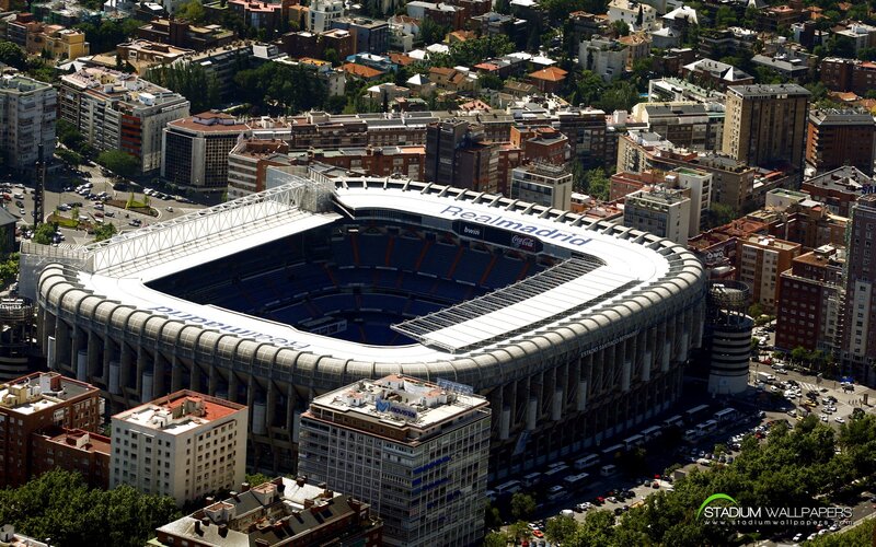 Santiago Bernabéu Stadium aerial view