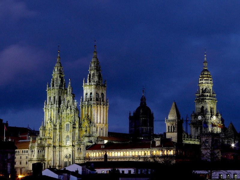 Santiago De Compostela Cathedral — Blue