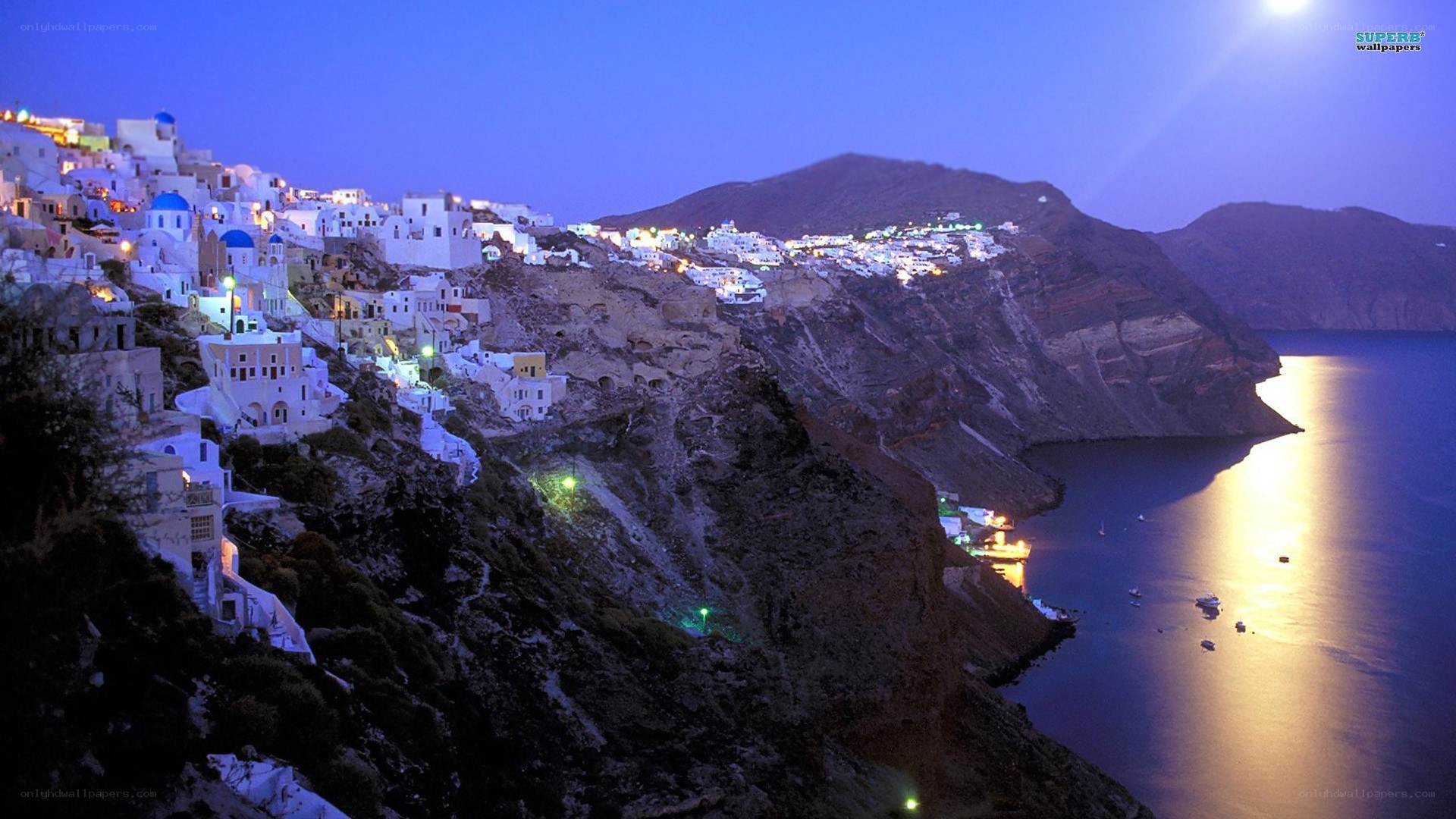 Santorini at dusk
