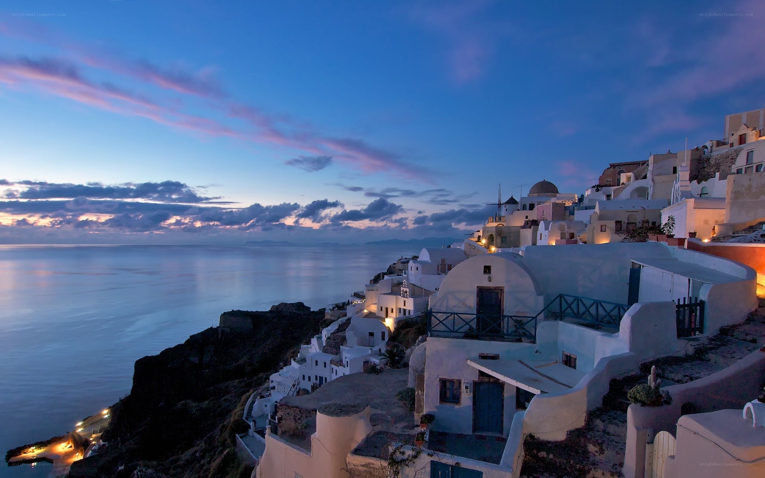 Santorini at dusk