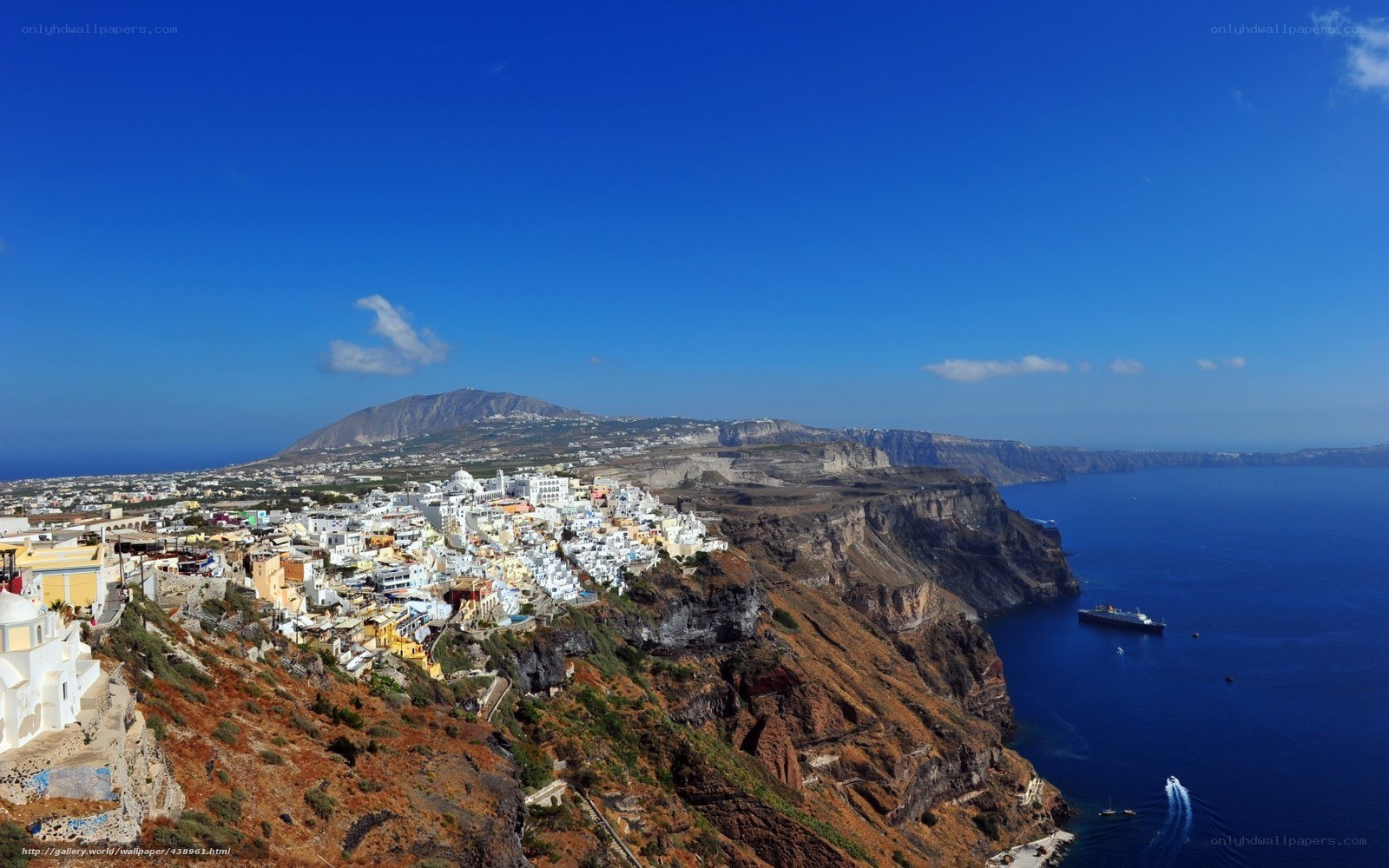 Santorini cliffside village