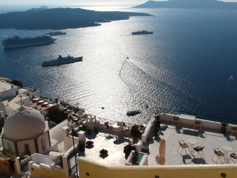 Santorini harbor view