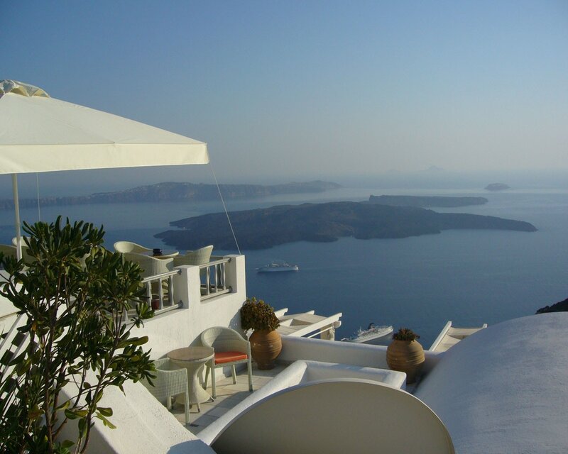 Santorini view from terrace