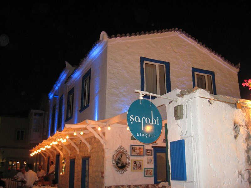 Sarabi restaurant at night