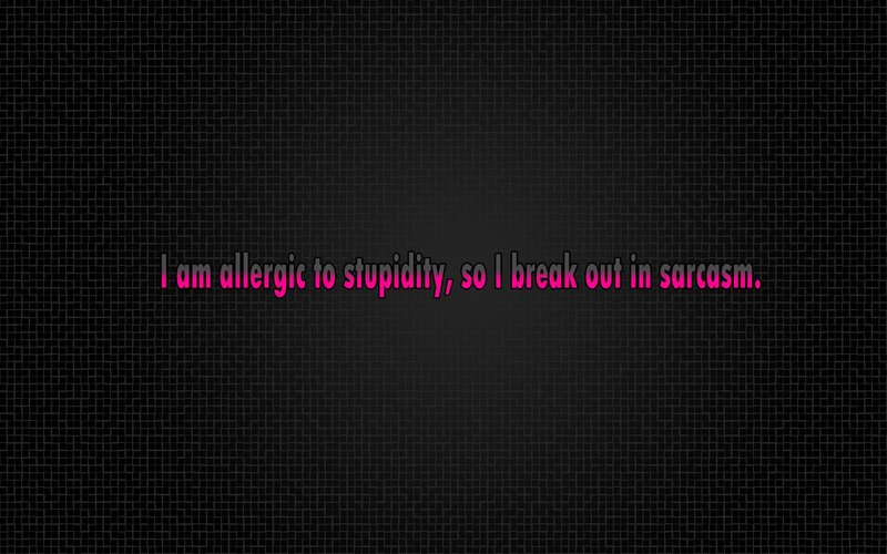 sarcasm quote on dark grid