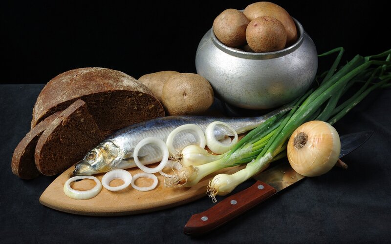 Sardine on Cutting Board