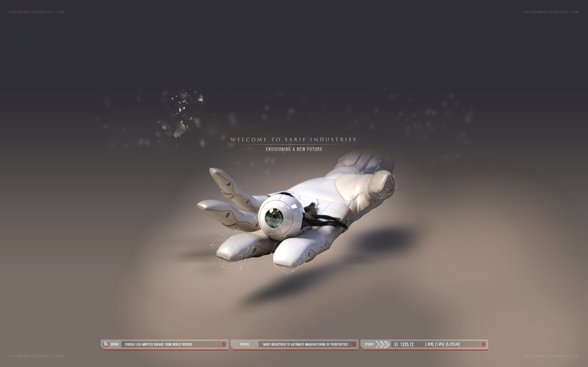 Sarif Industries Welcome Screen