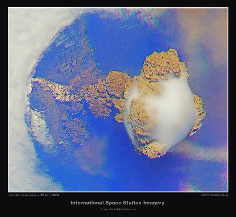 Sarychev Peak Volcano eruption