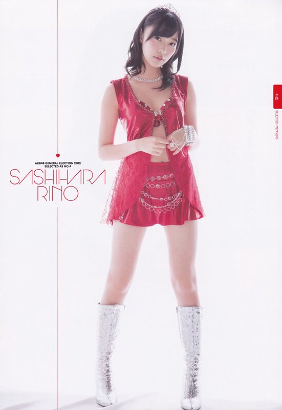Sashihara Rino in red outfit