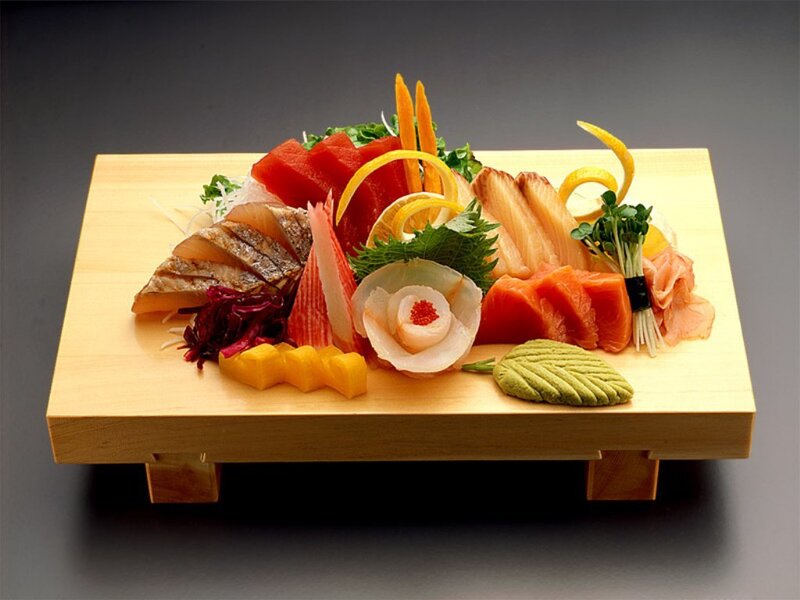 Sashimi Platter on Wood