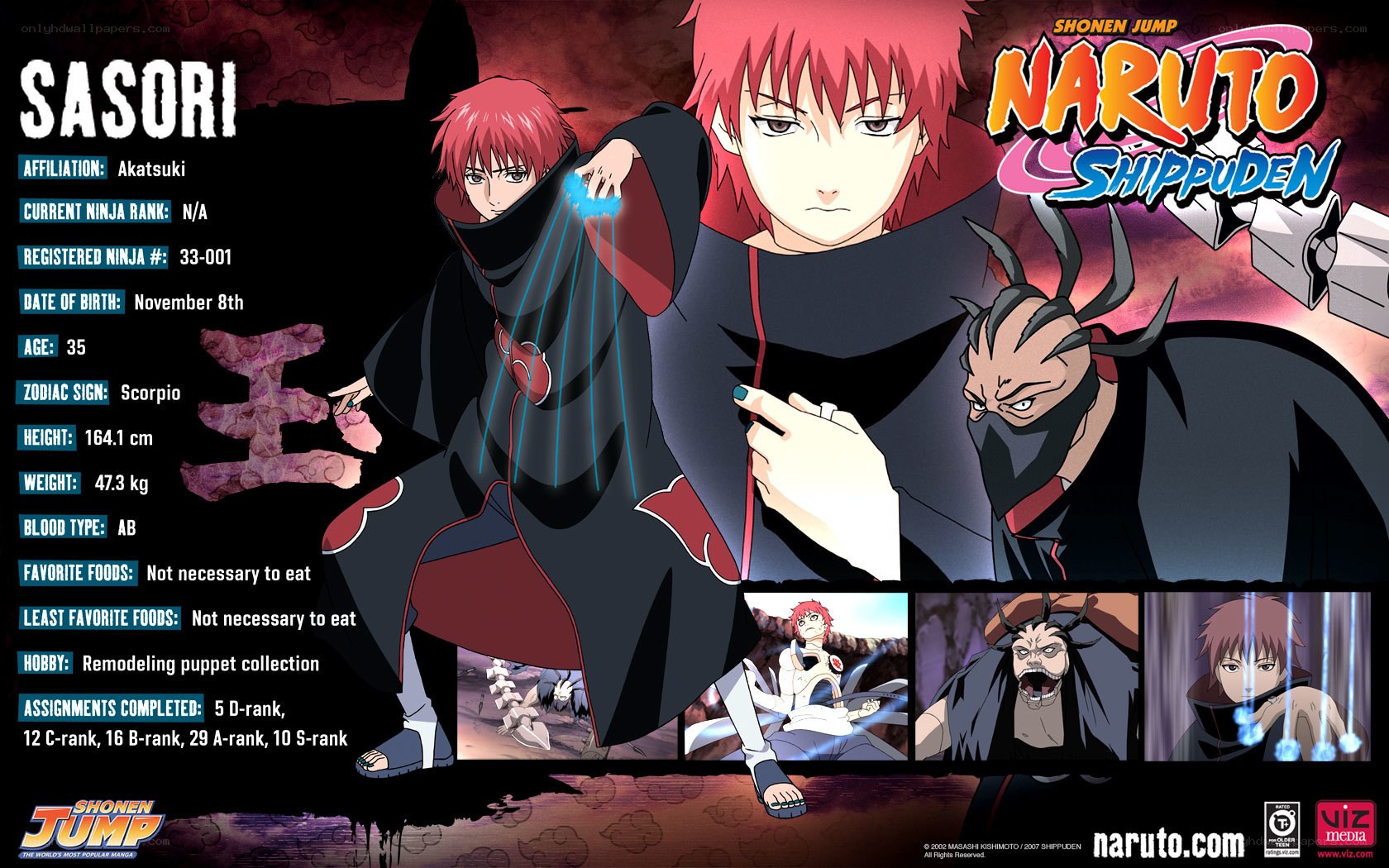 Sasori character profile