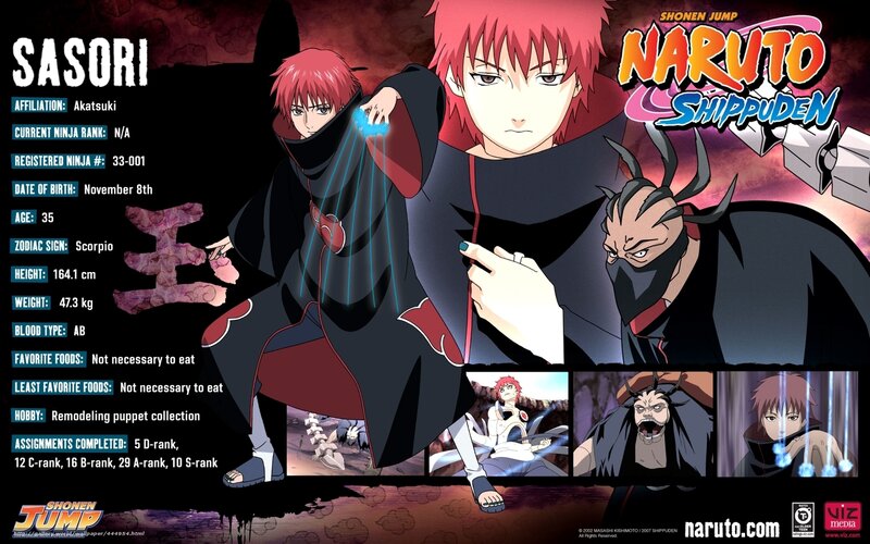 Sasori character profile