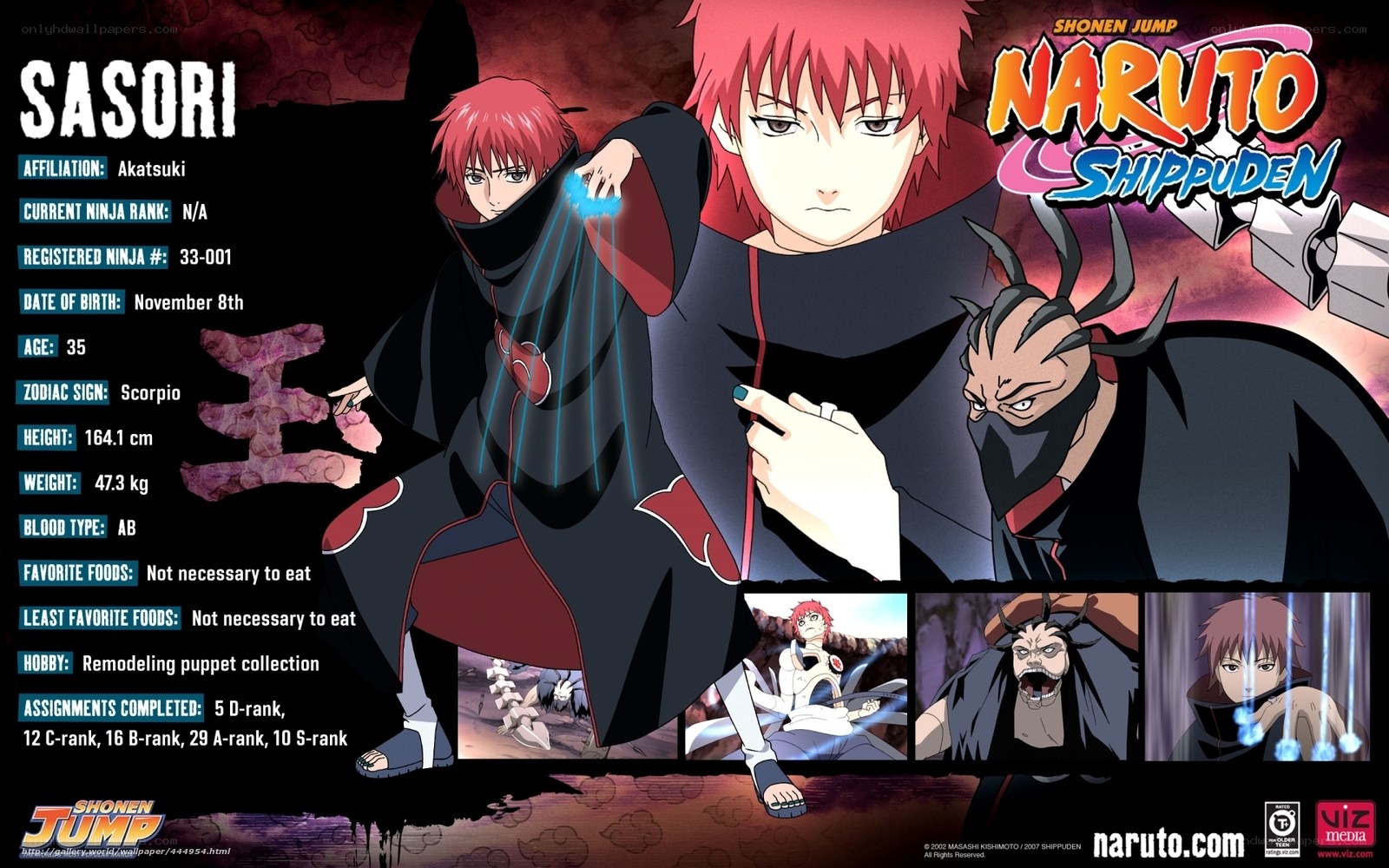Sasori character profile
