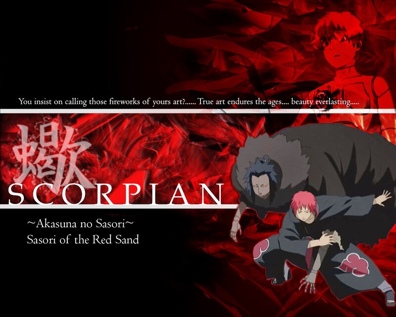 Sasori in Akatsuki Cloak