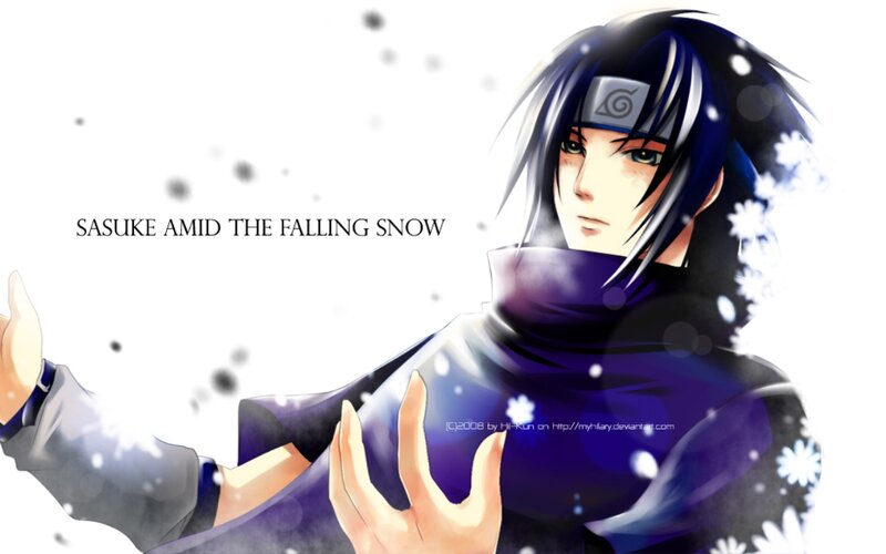 Sasuke Amid Falling Snow