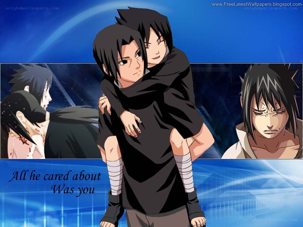 Sasuke and Itachi anime scene