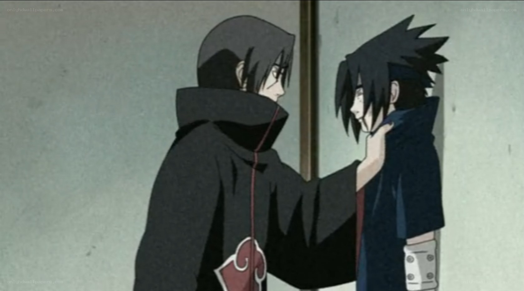 Sasuke and Itachi confront each other