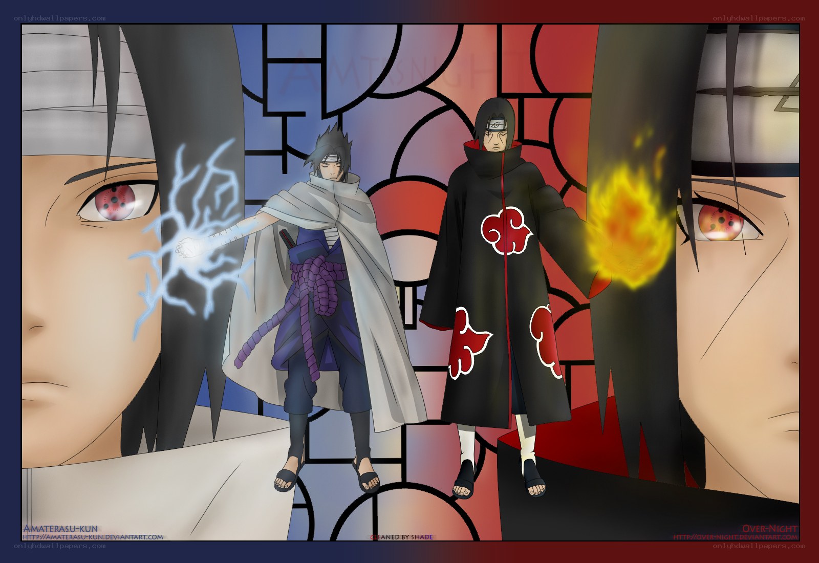 Sasuke and Itachi in Akatsuki