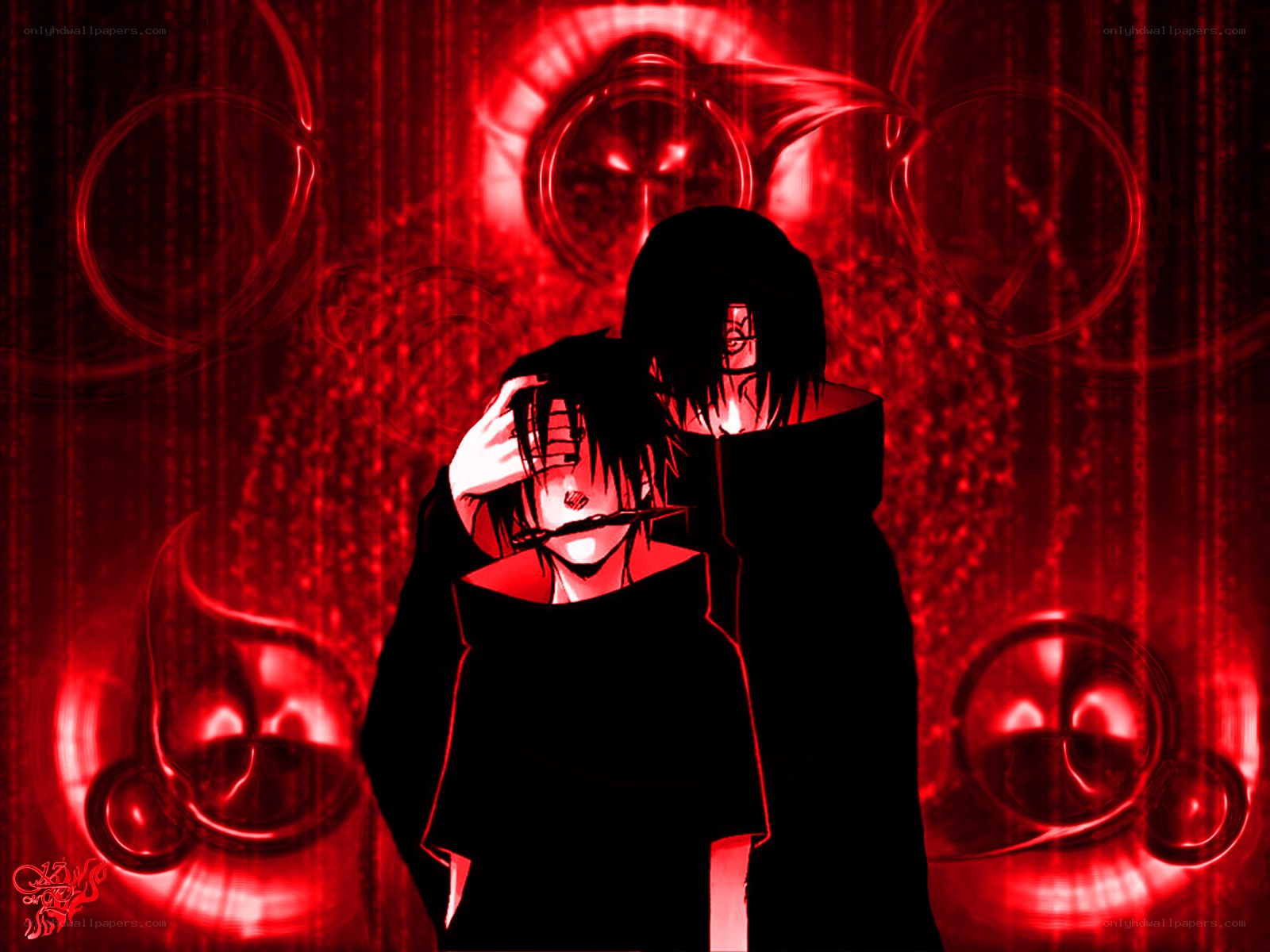 Sasuke and Itachi in red