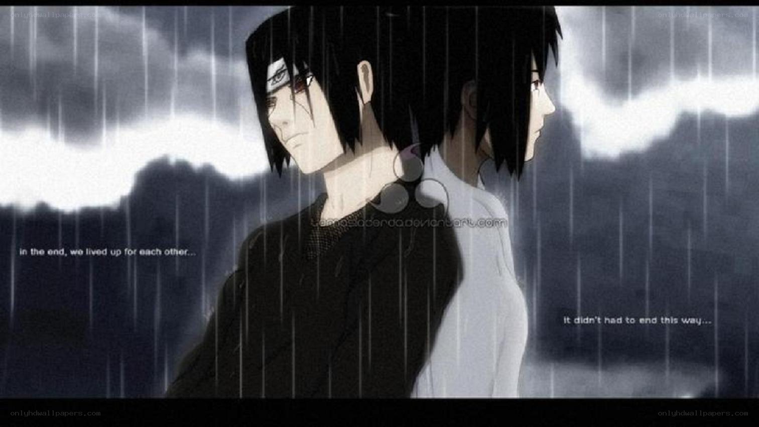 Sasuke and Itachi in the rain