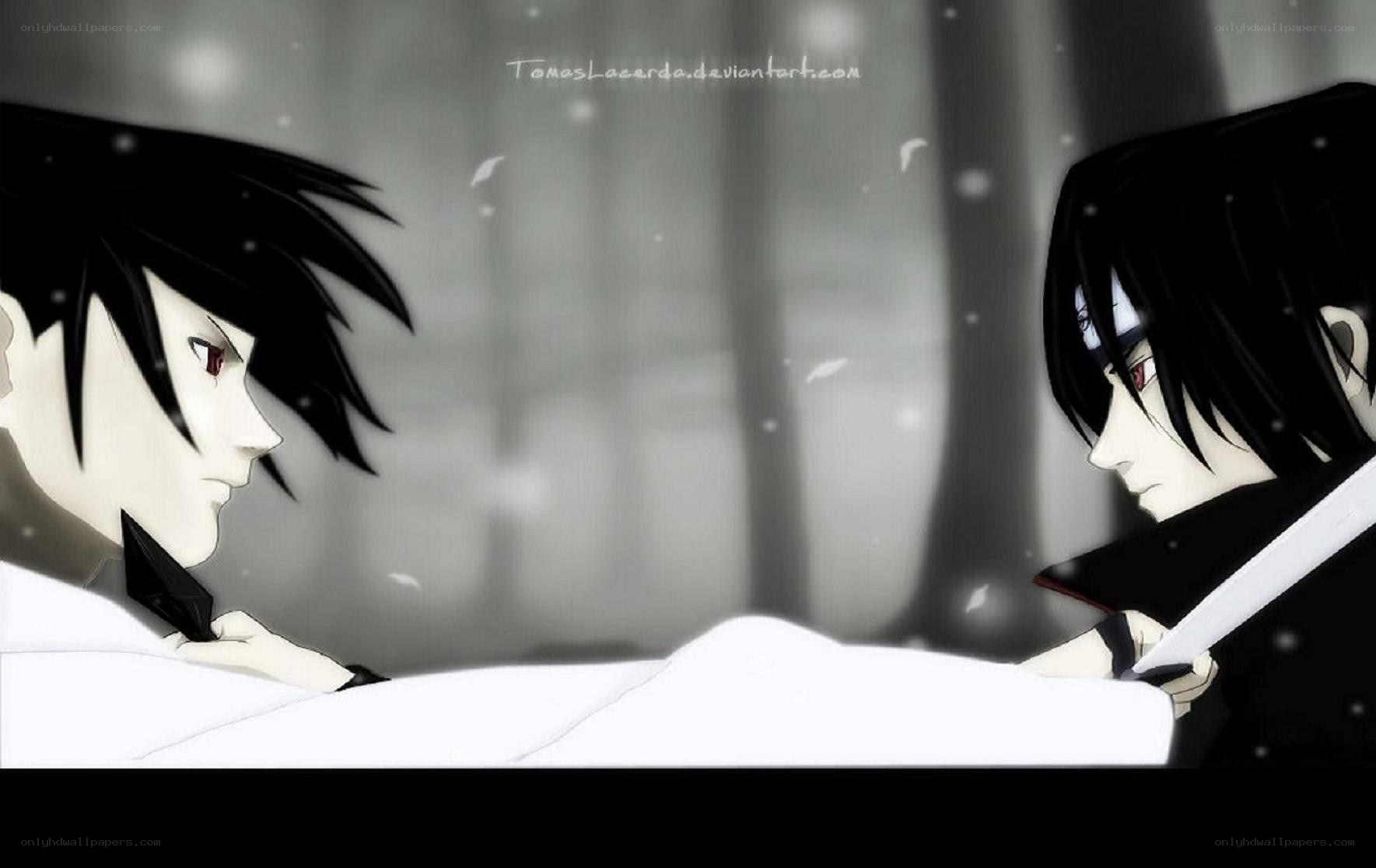 Sasuke and Itachi in the snow