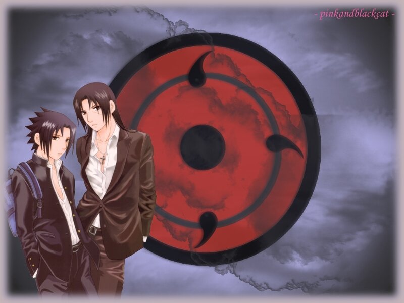 Sasuke and Itachi with Sharingan