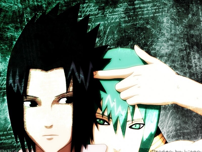 Sasuke and Naruto close-up
