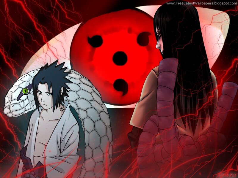 Sasuke and Orochimaru with Sharingan