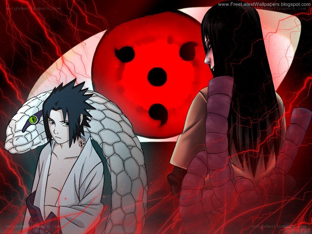 Sasuke and Orochimaru with Sharingan