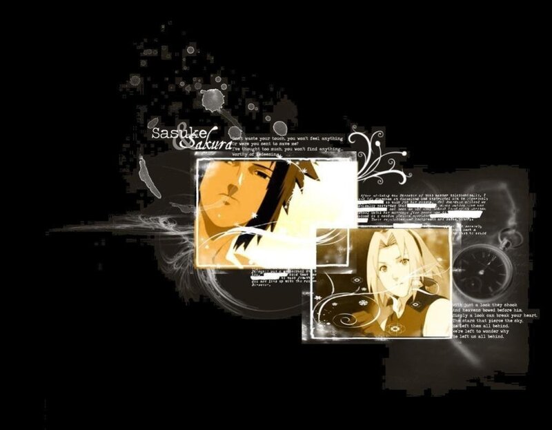Sasuke and Sakura anime collage