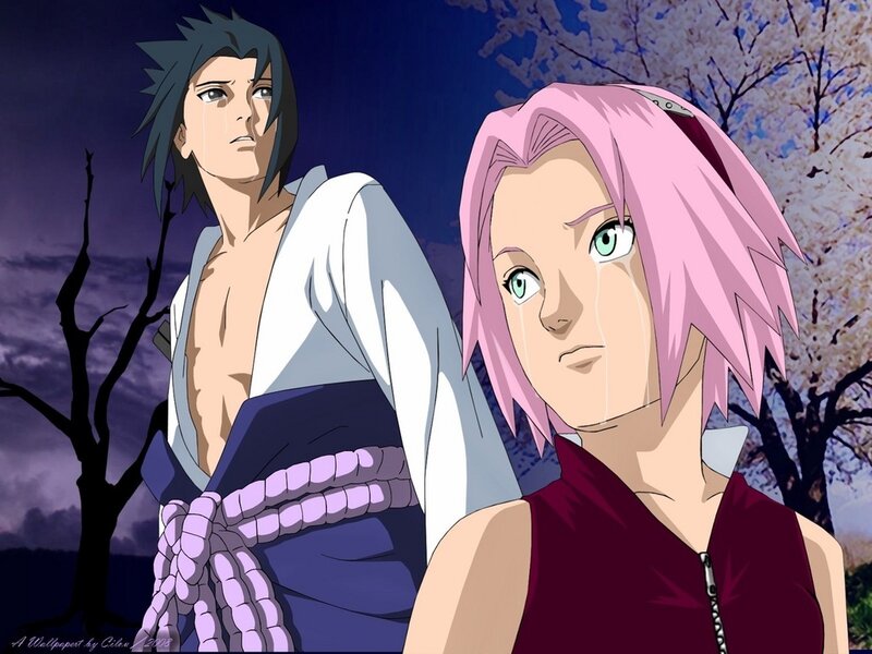 Sasuke and Sakura crying