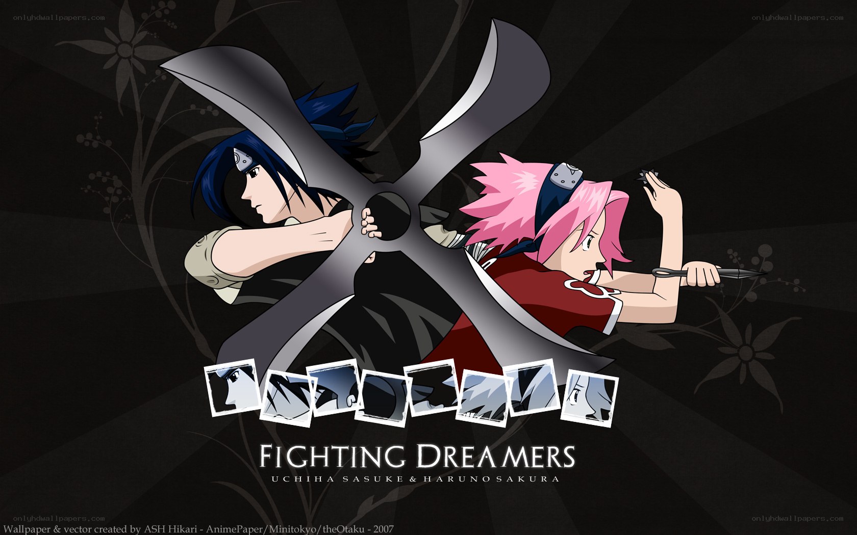 Sasuke and Sakura in action