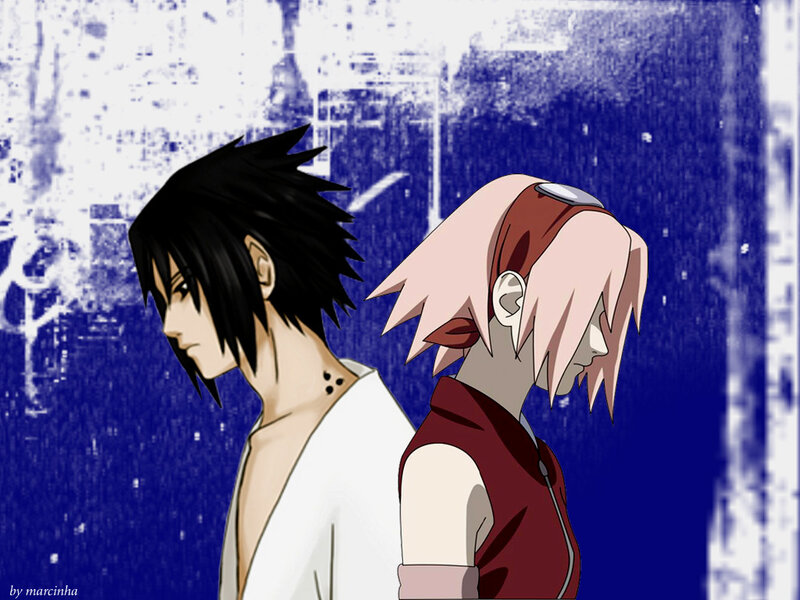 Sasuke and Sakura side by side
