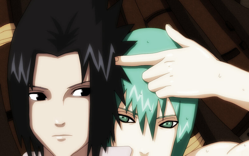 Sasuke and Suigetsu close-up