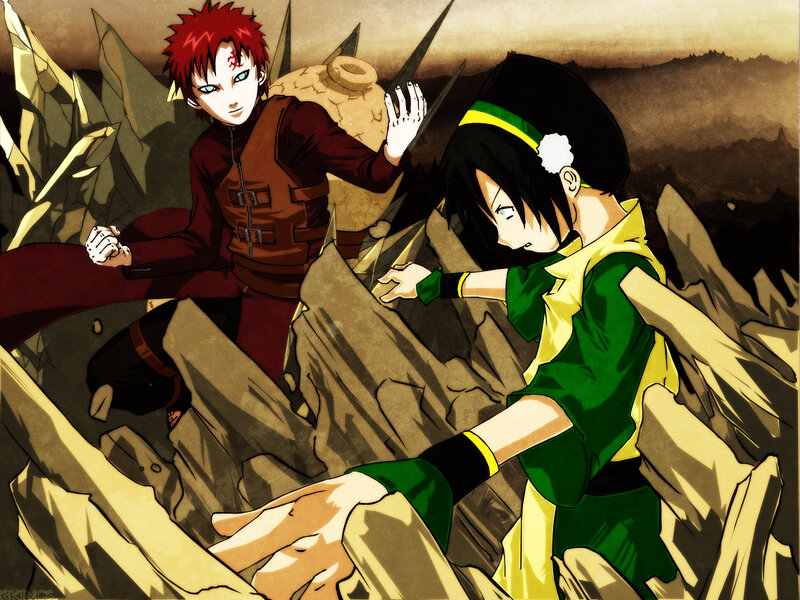 Sasuke and Zuko in battle